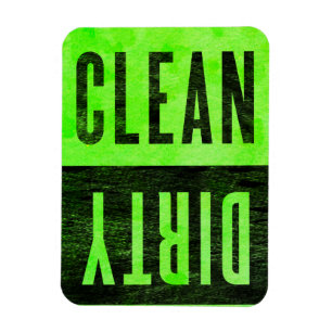 Schoon Dirty Letterpress Style Dishwaser Magnet Magneet