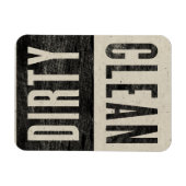 Schoon | Dirty Letterpress Style Dishwaser Magnet Magneet (Horizontaal)
