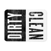 Schoon | Dirty Letterpress Style Dishwaser Magnet Magneet (Horizontaal)