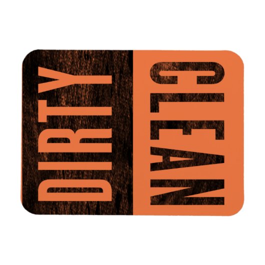 Schoon | Dirty Letterpress Style Dishwaser Magnet Magneet (Horizontaal)