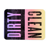 Schoon | Dirty Letterpress Style Dishwasher Rainbo Magneet (Horizontaal)