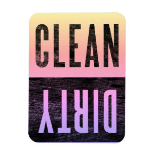 Schoon Dirty Letterpress Style Dishwasher Rainbo Magneet