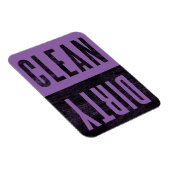 Schoon | Dirty Paarse Dishwasher Magnet Magneet (Rechterzijde)