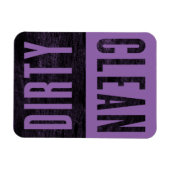 Schoon | Dirty Paarse Dishwasher Magnet Magneet (Horizontaal)