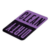 Schoon | Dirty Paarse Dishwasher Magnet Magneet (Linkerzijde)
