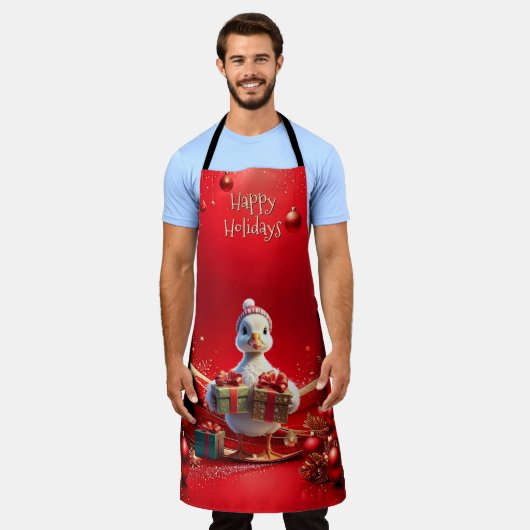 Schoon Eend Kerstdag Schort (Gedragen)