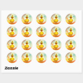 Schoon Eendje Verjaardag Ronde Sticker (Vel)