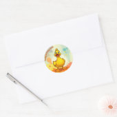 Schoon Eendje Verjaardag Ronde Sticker (Envelop)