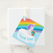 Schoon Eenhoorn Regenboog Vierkant Bedankt Label (In situ)