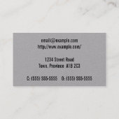 Schoon, eenvoudig, Business Manager-profielkaart Visitekaartje (Achterkant)