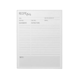 Schoon + Eenvoudig Gedetailleerd Recept Pagina's i Notitieblok