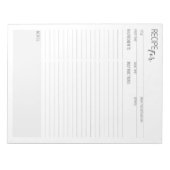 Schoon + Eenvoudig Gedetailleerd Recept Pagina's i Notitieblok (Voorkant)