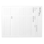 Schoon + Eenvoudig gedetailleerd recept pagina's N Notitieblok (Voorkant)