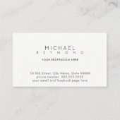 Schoon eenvoudig & minimaal contact White Professi Visitekaartje (Voorkant)