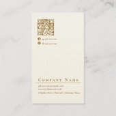 Schoon Eenvoudig Minimalistisch Goud Ivoor Wit Visitekaartje (Achterkant)