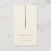 Schoon Eenvoudig Minimalistisch Goud Ivoor Wit Visitekaartje (Voorkant)