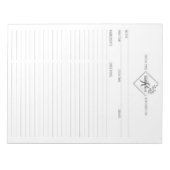 Schoon + Eenvoudig Monogram Ontvangen Pagina's Not Notitieblok (Voorkant)