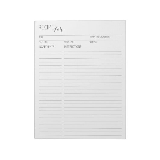 Schoon + eenvoudig recept Pagina's II Notitieblok (Linkerzijde)