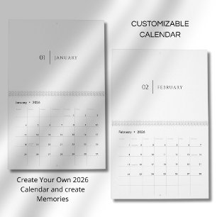 Schoon Eenvoudige Lay-out Kalender