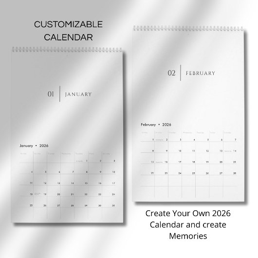 Schoon Eenvoudige Lay-out Kalender
