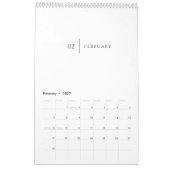 Schoon Eenvoudige Lay-out Kalender (Feb 2027)