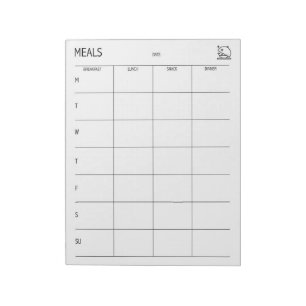 Schoon + Eenvoudige maaltijdplank Notitieblok