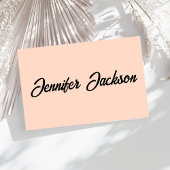 Schoon Eenvoudige Typografie Roze & Zwart Elegant  Visitekaartje