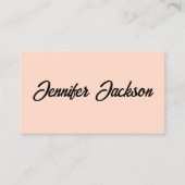 Schoon Eenvoudige Typografie Roze & Zwart Elegant  Visitekaartje (Voorkant)