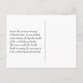 Schoon, elegant "Bedankt!" Bedankt-Briefkaart Briefkaart (Achterkant)