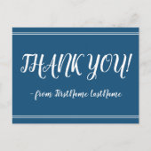 Schoon, elegant "BEDANKT!" Briefkaart (Voorkant)