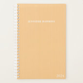 Schoon Elegant Beige Textuur Wekelijks Persoonlijk Planner (Voorkant)