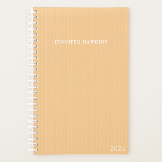 Schoon Elegant Beige Textuur Wekelijks Persoonlijk Planner (Voorkant)