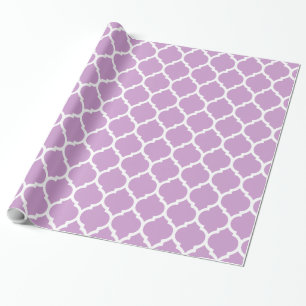 Schoon Elegant Lavendel Marokkaans Quatrefoil Patr Cadeaupapier