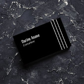 Schoon Elegant Zwart & Wit Gestreepte Professionee Visitekaartje