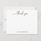 Schoon en chic handgeschreven script met zwier notitiekaartje (Voorkant)