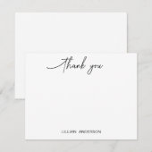 Schoon en chique handgeschreven script Swash Notitiekaartje (Voorkant / Achterkant)