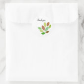 Schoon en Eenvoudig Blad Ronde Sticker (Tas)