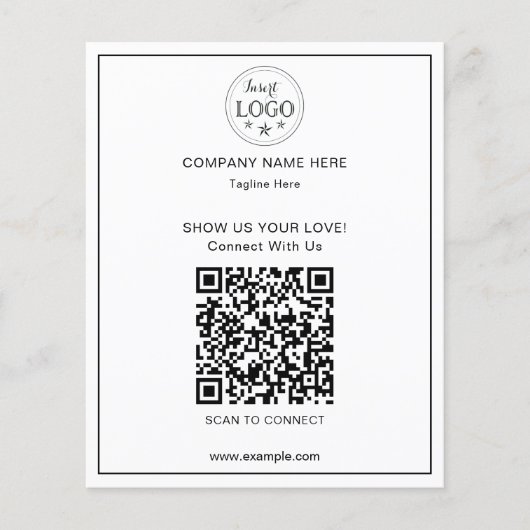 Schoon en Eenvoudig QR-code Zakenvlieger voor Klan Flyer (Voorkant)