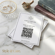 Schoon en Eenvoudig QR-code Zakenvlieger voor Klan