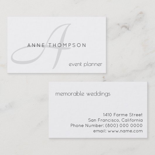 schoon en helder beroep ( gebeurtenisplanner ) sti visitekaartje (Voorkant / Achterkant)