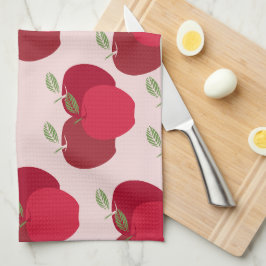 Schoon en helder: rode Apple Mark keukenhanddoek