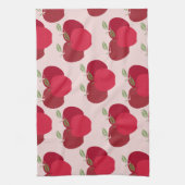 Schoon en helder: rode Apple Mark keukenhanddoek (Verticaal)