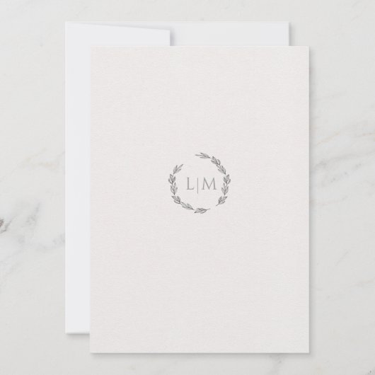 Schoon en minimaal met eenvoudige botanische lijnt kaart (Achterkant)