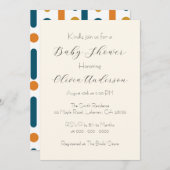 Schoon en minimalistisch Baby shower invitatie Kaart (Voorkant / Achterkant)