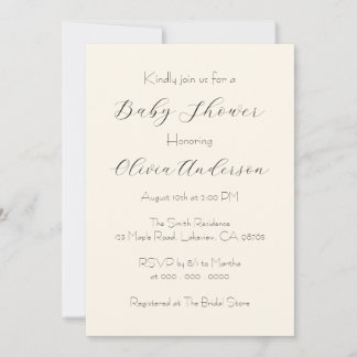 Schoon en minimalistisch Baby shower invitatie Kaart