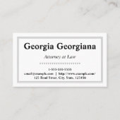 Schoon en minimalistisch met drieletterige rand visitekaartje (Voorkant)