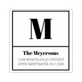 Schoon en Modern Monogram Retouradres Rubberstempel (Afrduk)