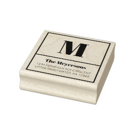 Schoon en Modern Monogram Retouradres Rubberstempel