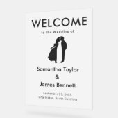 Schoon en modern welkom voor stijlvolle bruiloften acryl bord (Hoek)