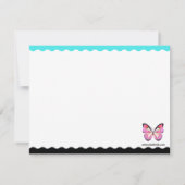 Schoon en mooi vlinder notitiekaart notitiekaartje (Achterkant)